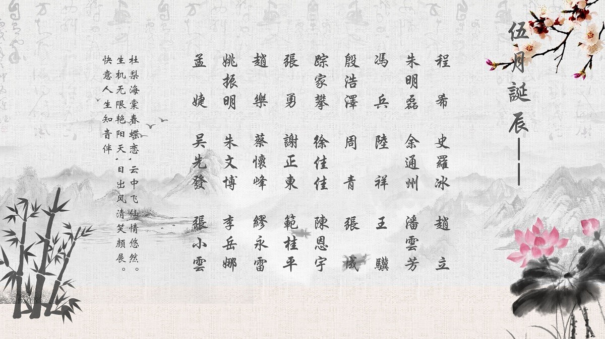 【生日祝?！抗ё?5月生日的員工生日快樂(lè )！