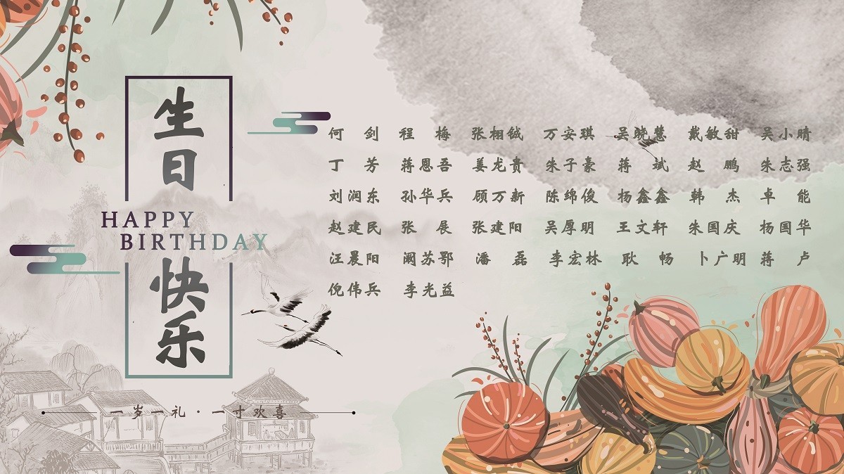 【生日祝?！抗ё?0月生日的員工生日快樂(lè )！